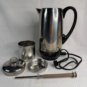 Farberware Superfast 12 Cup Electric Coffee Percolator Model 142 Stainless Steel